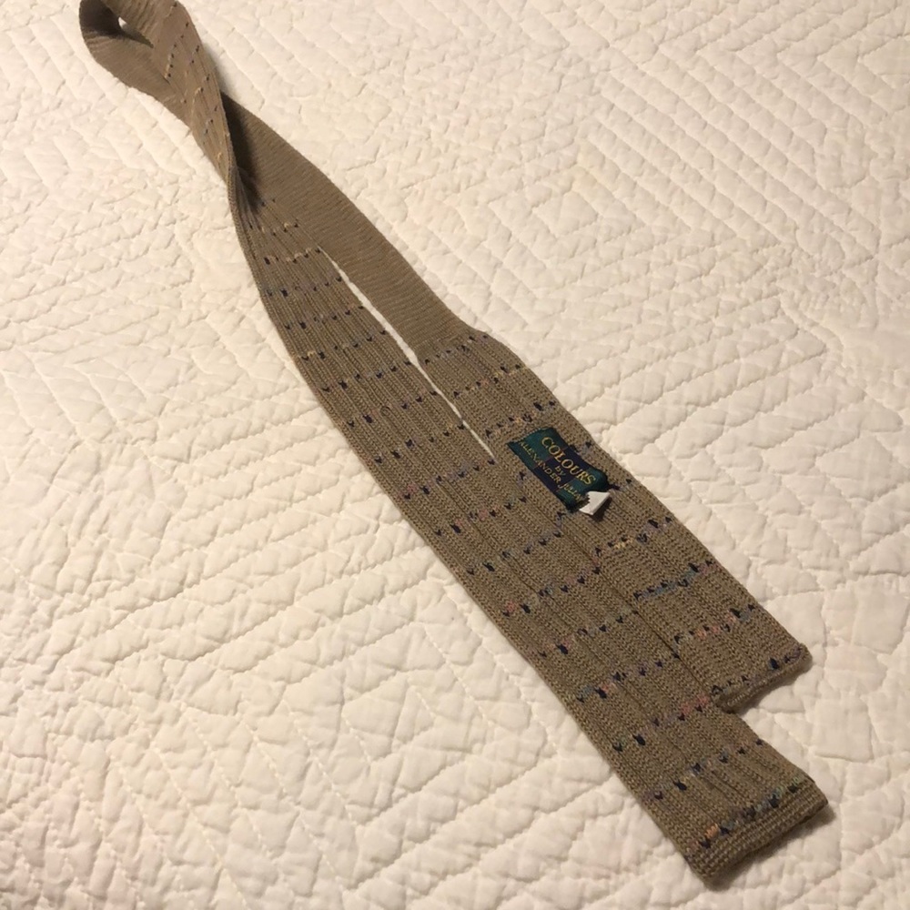 Vintage Colours knitted tie. 100% Cotton